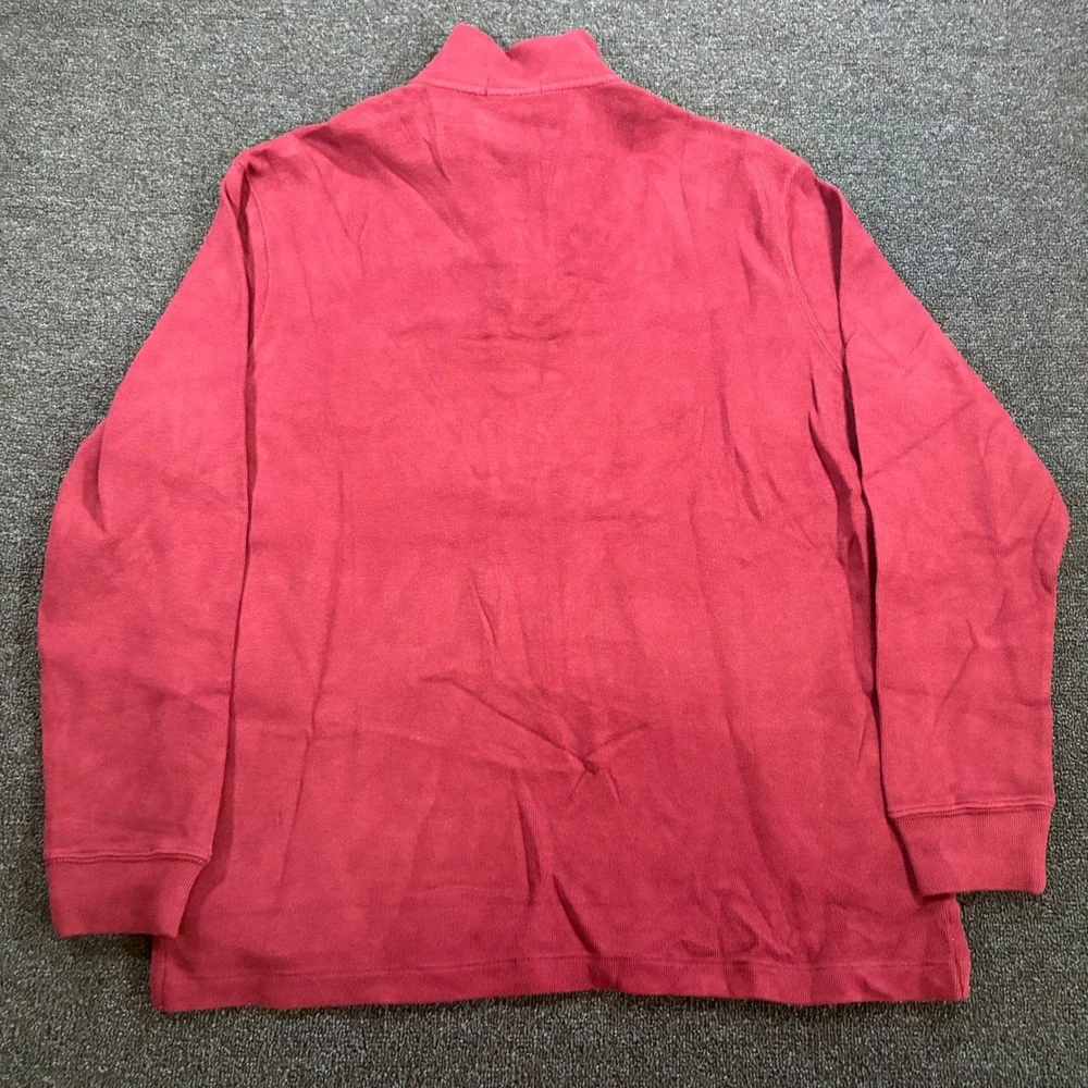 Polo Ralph Lauren Quarter Zip Pullover Mens XL Red Cotton Pony Logo Sweater NWOT